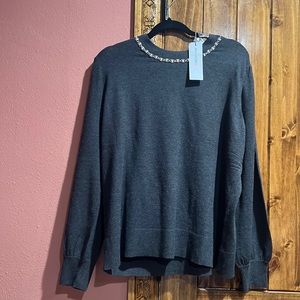 XXL Gray charcoal Liz Claiborne sweater (never used, with tags)